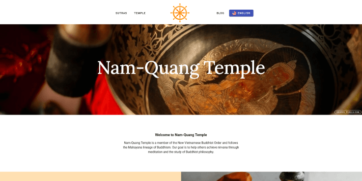 Nam Quang website screenshot